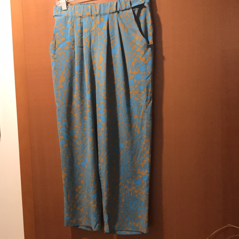 Plenty by Tracey Reese 100% Silk Cropped Pants